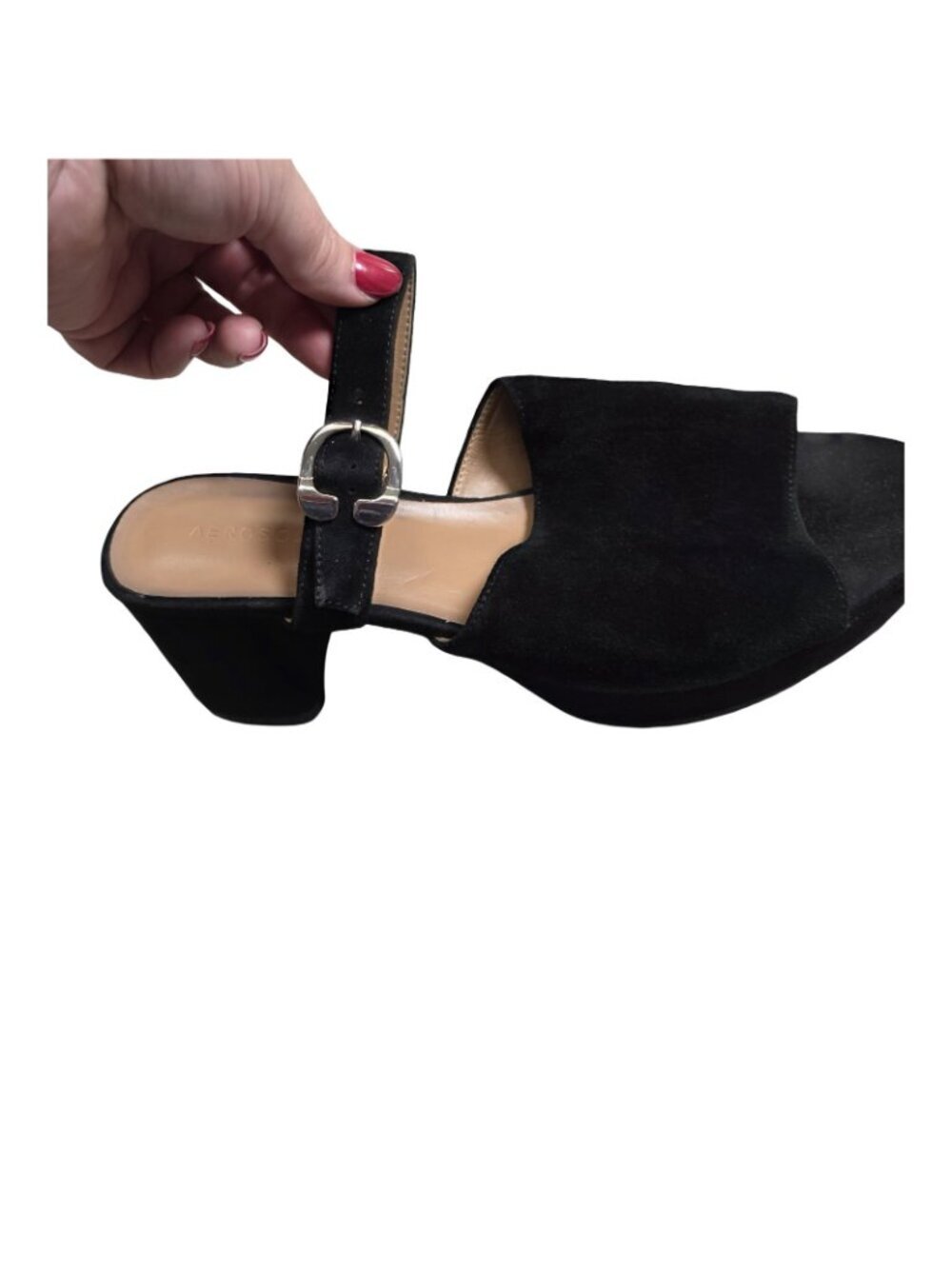 Women's - Aerosoles Cosmic Suede Heeled Sandals, Size 10 - Picture 4 of 9